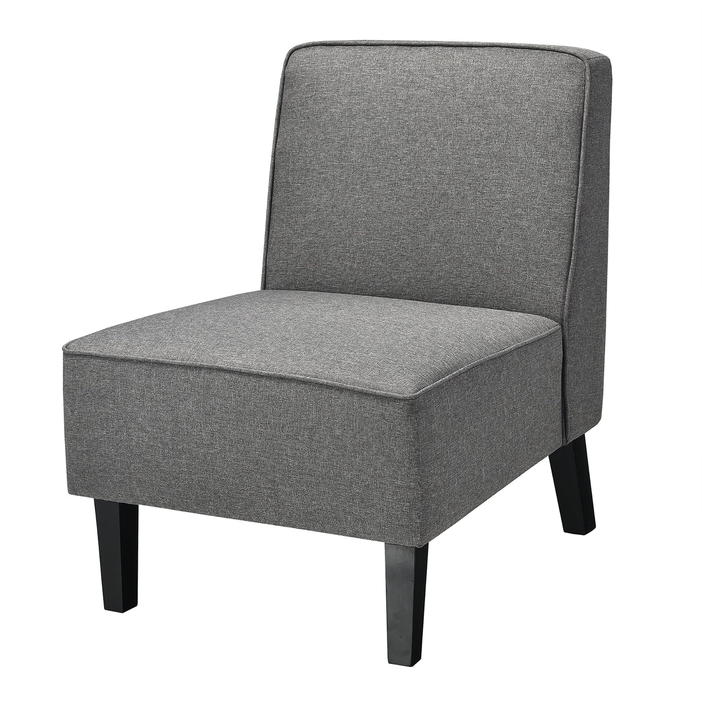 Accent Chair Armless Fabric Sofa Living Room Furniture Gray