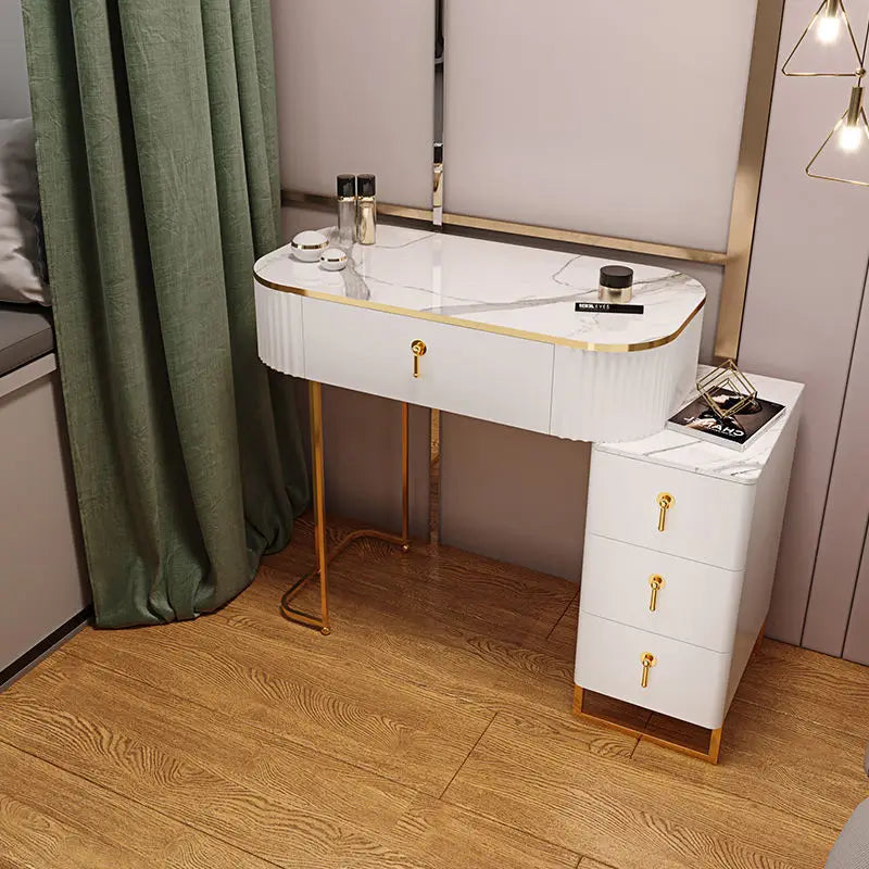 Light Luxury Dressing Table Bedroom Small Apartment Modern Storage Cabinet Integrated Household Furniture Makeup Table Set