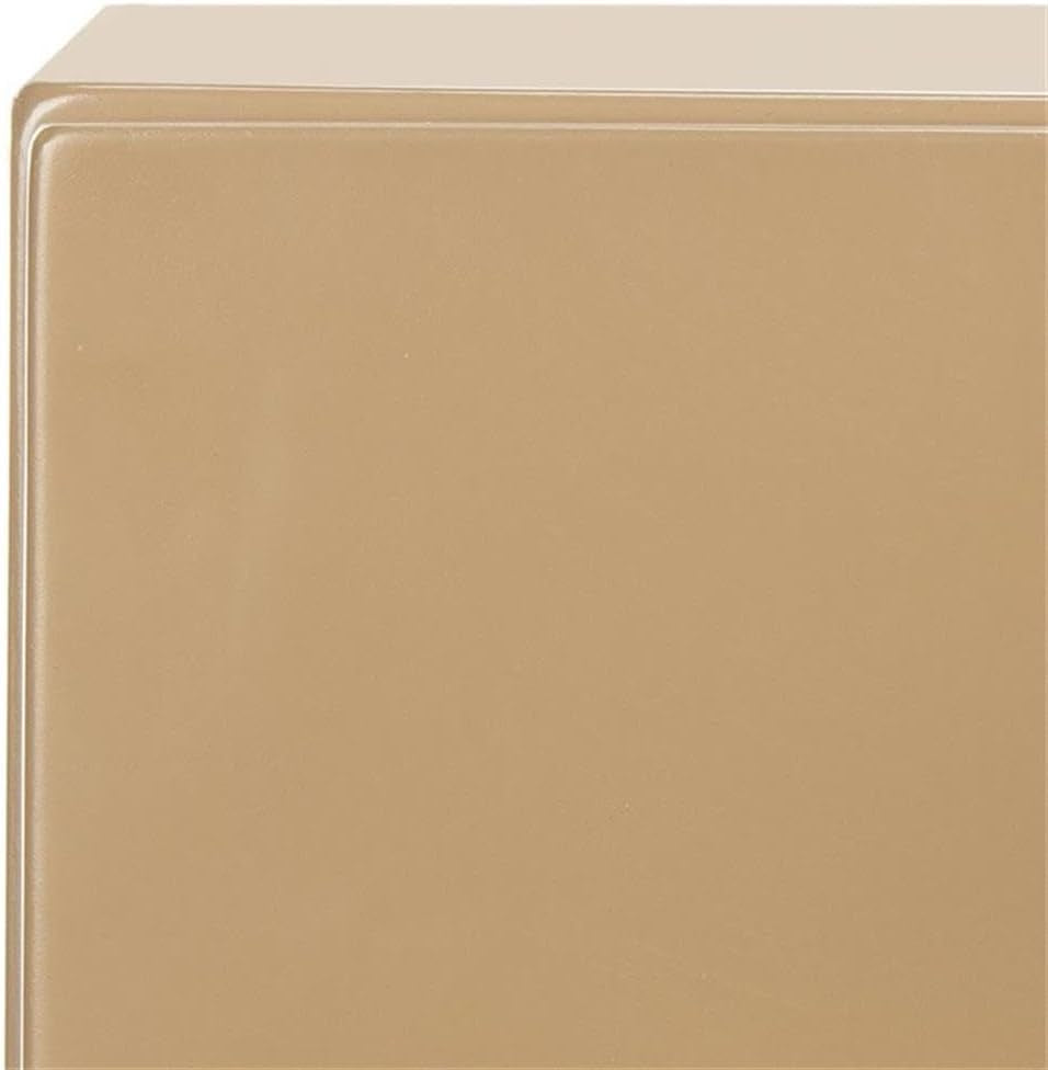 Home Raquel Modern Taupe and Gold and Brown 3-Drawer Chest