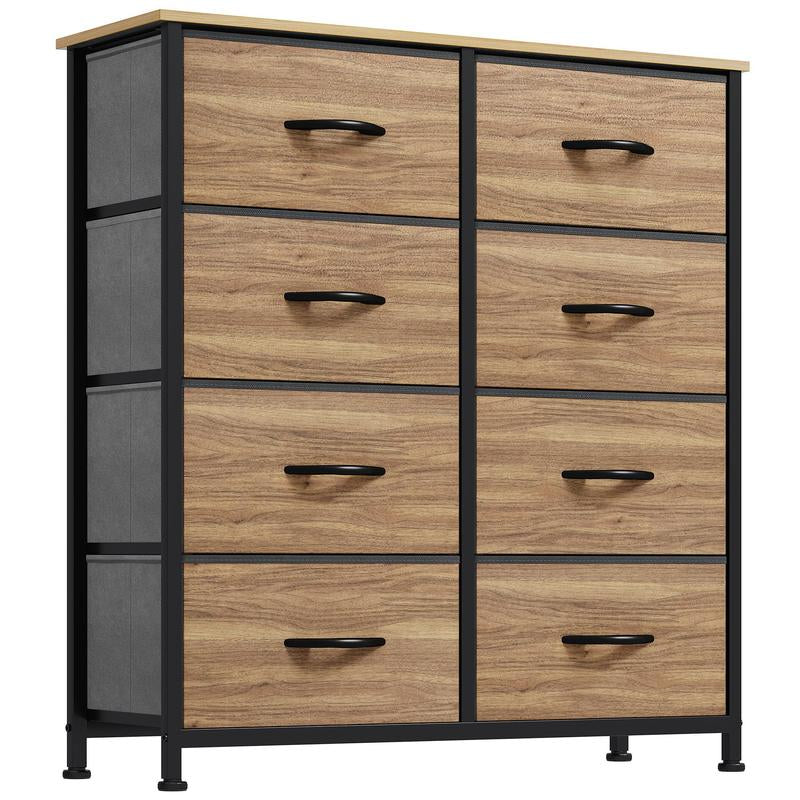 YITAHOME 8 Drawer Dresser for Bedroom, Fabric Tall Dressers & Chests of Drawers, Black Dresser for Storage ,Organizer Unit Storage Tower for Bedroom, Living Room,Hallway & Closets,Bedroom Furniture,Girls,Storage Bin Cabinet,Storage Shelf