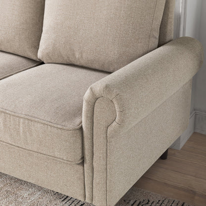 Madison Sofa Couch, Oatmeal Beige