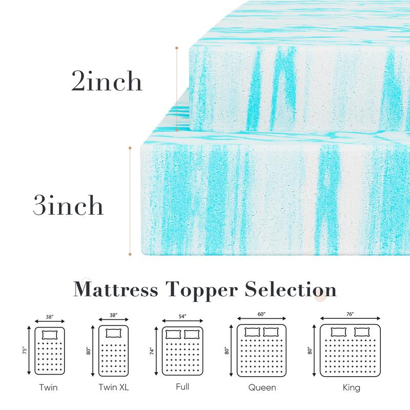 【Holiday Haul】Sweet Furniture plus Bedding Mattress Topper Memory Foam Mattress Breathable Topper for Christmas Gifts