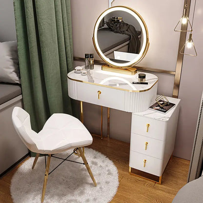 Light Luxury Dressing Table Bedroom Small Apartment Modern Storage Cabinet Integrated Household Furniture Makeup Table Set