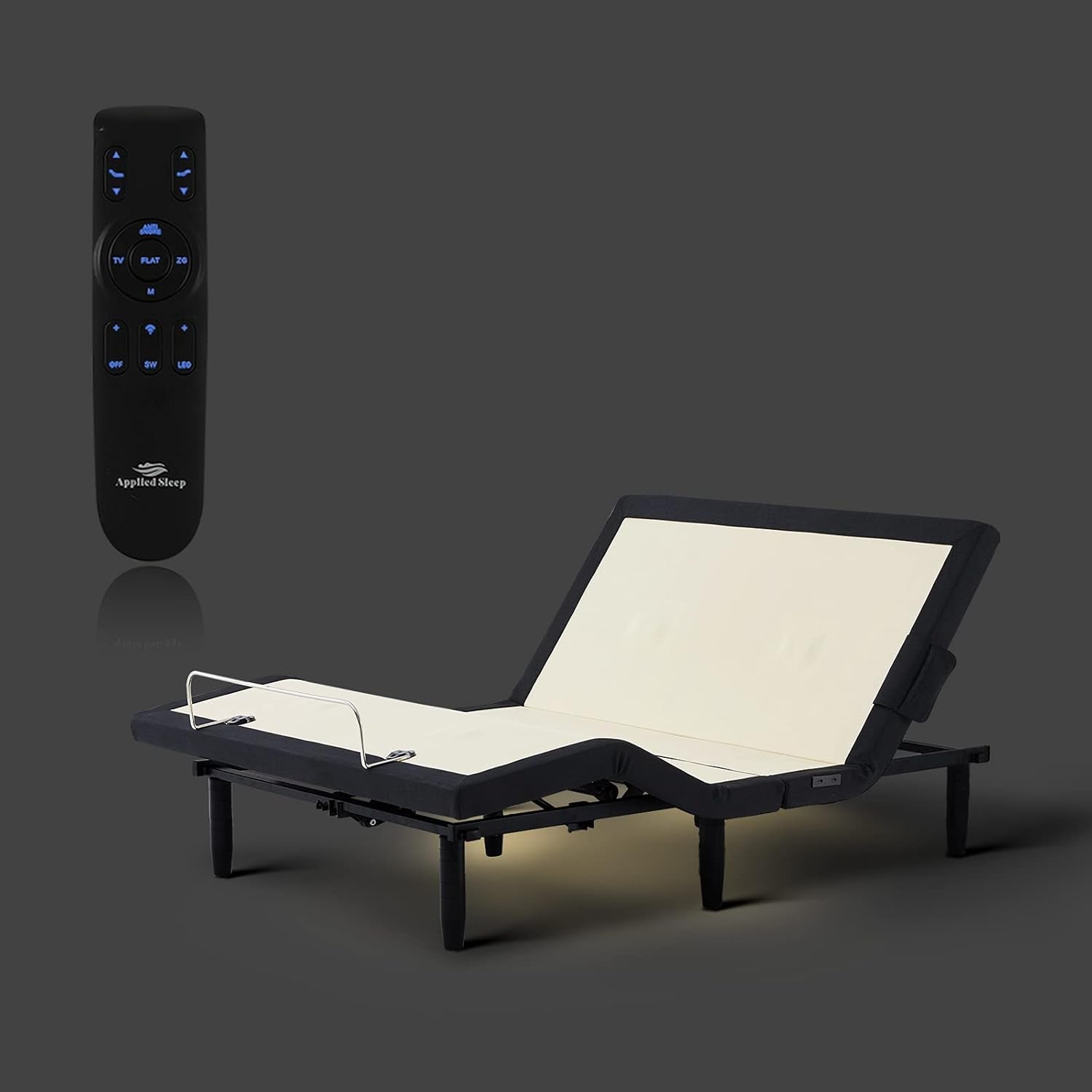 Adjustable Bed Frame Full with Massage, Adjustable Bed Base with Bluetooth App,Dual USB Ports,Under Bed Light,Head and Foot Incline with Wireless Remote Control, anti Snore