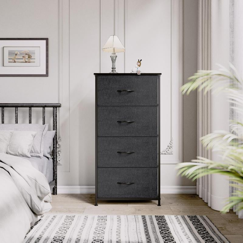 YITAHOME 8 Drawer Dresser for Bedroom, Fabric Tall Dressers & Chests of Drawers, Black Dresser for Storage ,Organizer Unit Storage Tower for Bedroom, Living Room,Hallway & Closets,Bedroom Furniture,Girls,Storage Bin Cabinet,Storage Shelf