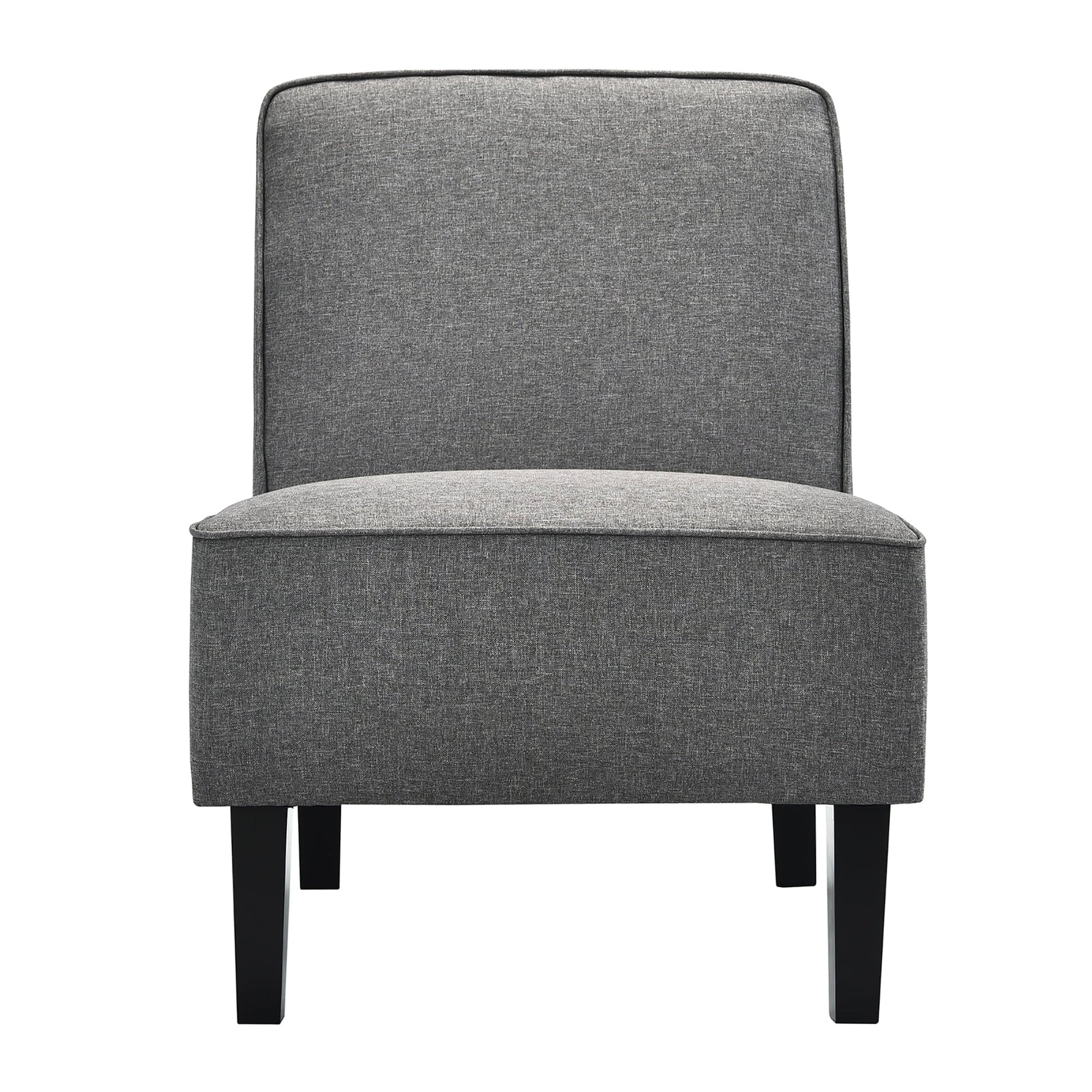 Accent Chair Armless Fabric Sofa Living Room Furniture Gray